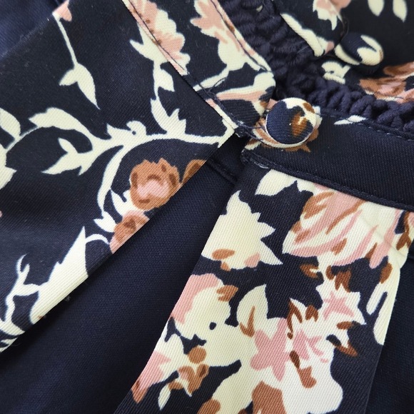 B Darlin Floral Halter Maxi Dress Navy Pink Formal Prom Womens 1/2 NWT - Picture 8 of 11